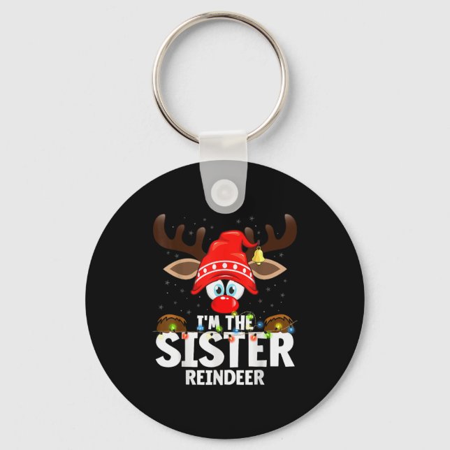 Porte-clés Christmas Matching I'm The Sister Reindeer  (Recto)