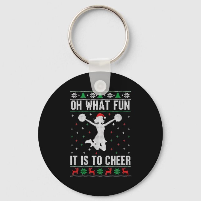Porte-clés Christmas Oh What Fun It Is To Cheer - Cheerleadin (Recto)