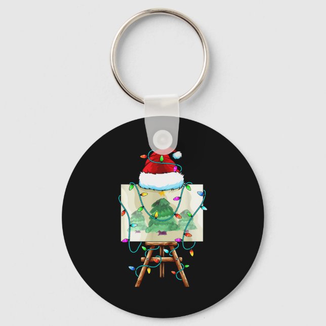 Porte-clés Christmas Painter Design _ Santa Xmas Paint Artist (Recto)