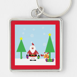 PORTE-CLÉS CHRISTMAS PÈRE NOËL SCENE