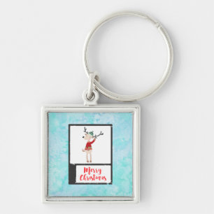 Porte-clés Christmas Reindeer In An Ugly Sweater Whimsical