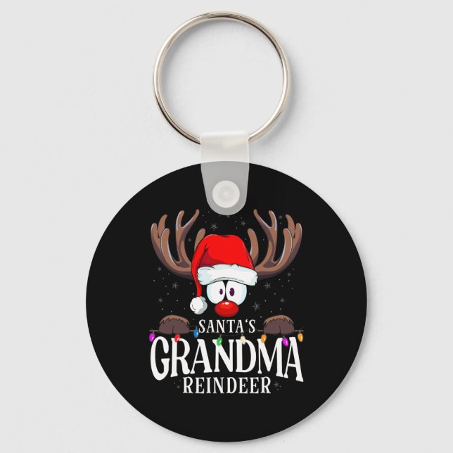 Porte-clés Christmas Santa's Grandma Reindeer Matching X-mas  (Recto)