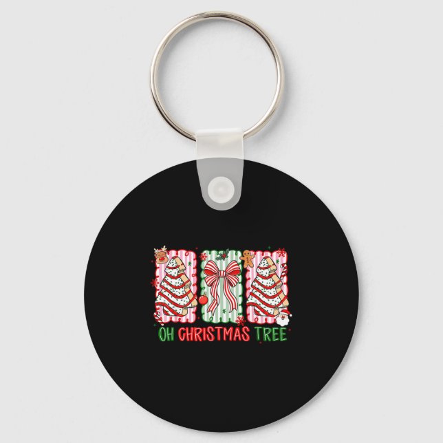 Porte-clés Christmas Tree Cake Funny Quote Oh Christmas Tree  (Recto)
