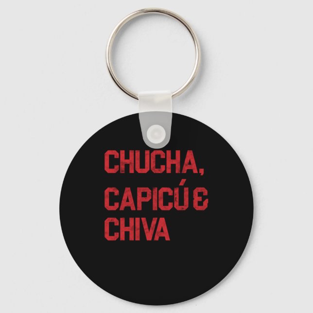 Porte-clés Chucha Capicue Chiva Domino Dominoes Cadeau (Recto)