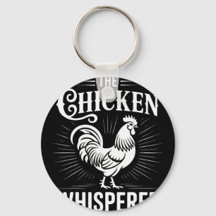 Porte-clés Chuchoteur de poulets éleveur de volaille Coq _2 