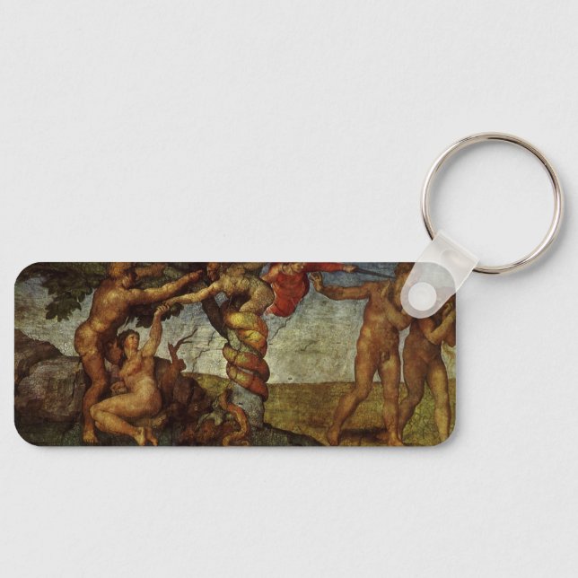 Porte-clés Chute et Expulsion de Michel-Ange, Jardin d'Eden (Recto)