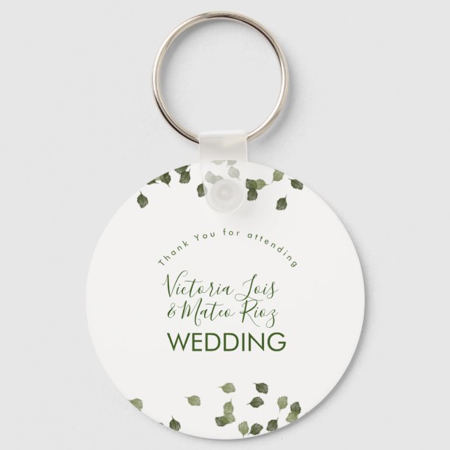 Porte-clés Chute Feuille Automne Végétation Merci (Recto)