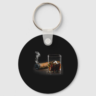 Porte-clés Cigare et bourbon, excellent cadeau pour les amate
