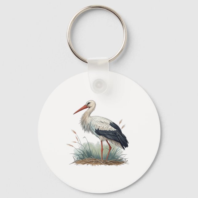 Porte-clés Cigogne (Recto)