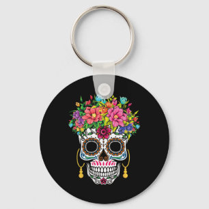 Porte-clés Cinco De Mayo Crâne à sucre Dia De Los Muertos Jou
