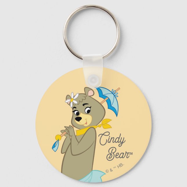 Porte-clés Cindy Bear tenant le parasol (Recto)