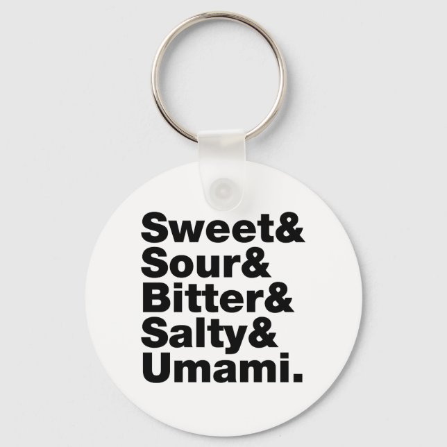 Porte-clés Cinq saveurs de base (Recto)