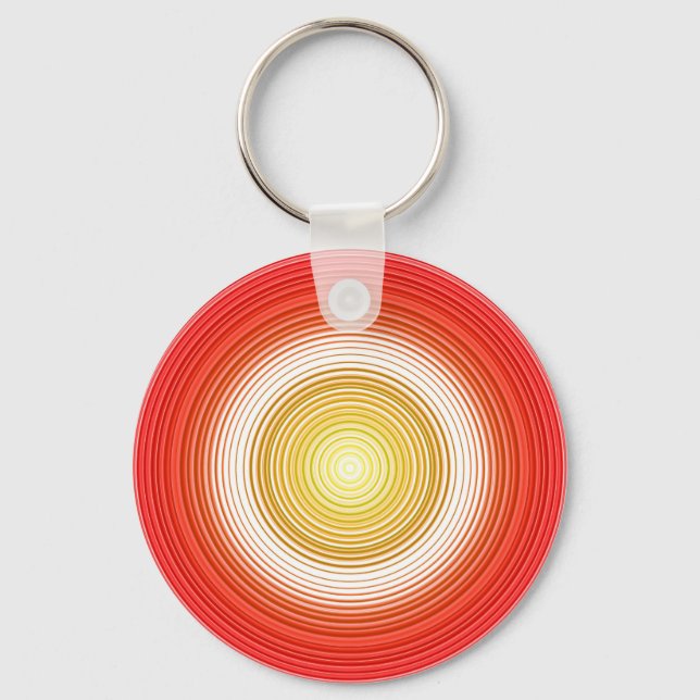 Porte-clés Circulaire - porte - clé jaune orange rouge (Recto)