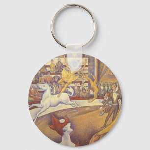 Porte-clés Cirque par Georges Seurat, Art Pointillisme Vintag