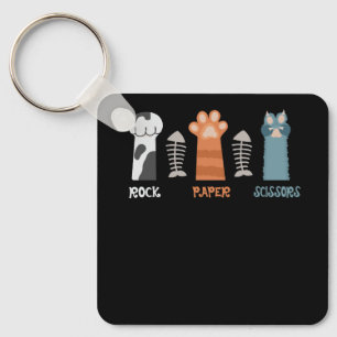 Porte-clés Ciseaux Papier Rocher Paquets Chat Cute Kitten Ani