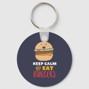 Porte-clés Citation amusante pour Burger et Fast Food Lover