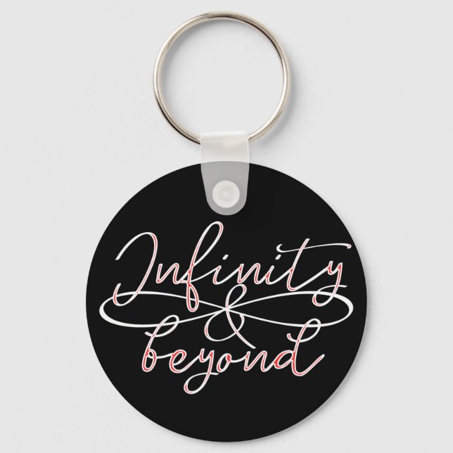 Porte-clés Citation calligraphique Symbole sans fin simple in (Recto)