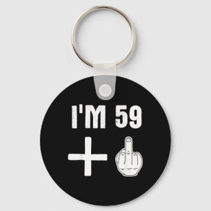 Porte-clés Citation d'anniversaire 60 ans humour 59 1 - Doigt
