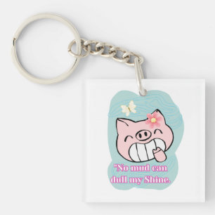 Porte-clés citation de cochon