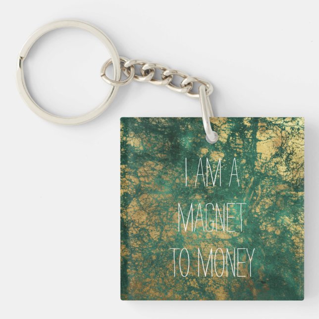 Porte-clés Citation de démonstration Gold Faux Foil et Green  (Devant)