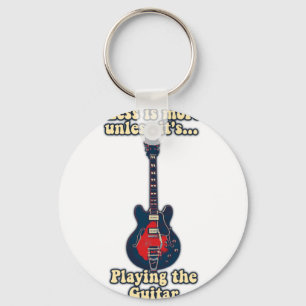 Porte-clés citation de guitare motivante pour les joueurs de 
