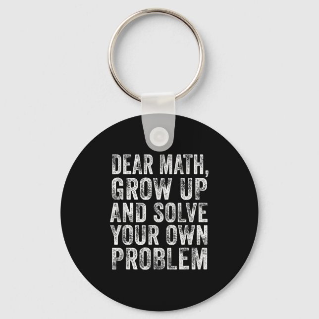 Porte-clés Citation de maths drôle Cher professeur de maths M (Recto)