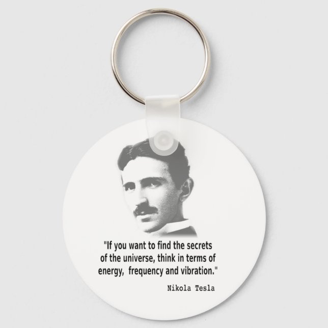 Porte-clés Citation De Nikola Tesla (Recto)