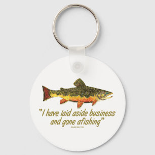 Porte-clés Citation de pêche d'Izaak Walton