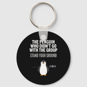 Porte-clés Citation de pingouin drôle penseur indépendant arc