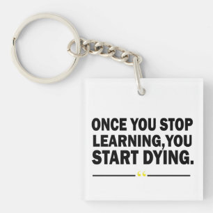 Porte-clés Citation de professeur d'apprentissage motivant