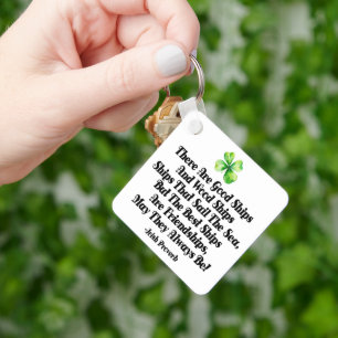 Porte-clés citation de proverbe irlandais sur l'amitié bonne