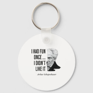 Porte-clés Citation de Schopenhauer Déclaration drôle de phil