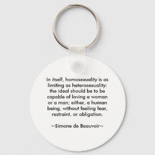 Porte-clés Citation de Simone de Beauvoir