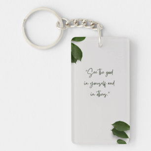 Porte-clés citation de verdure botanique