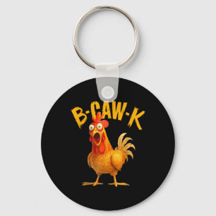 Porte-clés Citation drôle de B-caw-k Grand Meme de coqchicken
