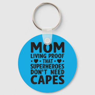 Porte-clés Citation drôle de maman héros de la fête des mères