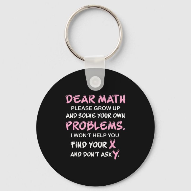 Porte-clés Citation drôle de maths  (Recto)