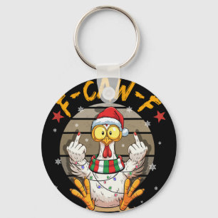 Porte-clés Citation drôle de poulet F-caw-f humour Coq