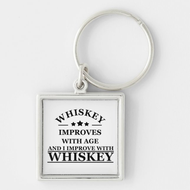 Porte-clés citation drôle de whiskey (Devant)