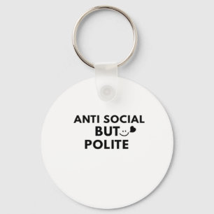 Porte-clés Citation drôle d'introverti antisocial mais poli