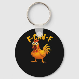 Porte-clés Citation drôle essentielle de poulet F-Caw-F