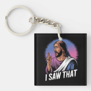 Porte-clés Citation drôle Jésus Meme J'ai vu ça Poster chréti