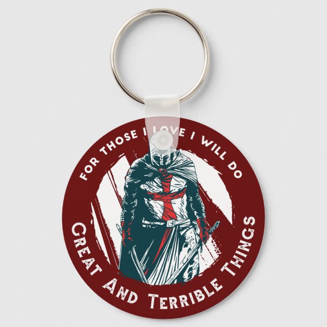 Porte-clés Citation du Chevalier brave (Recto)