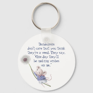 Porte-clés Citation Inspirante de mignonne petite souris Dand