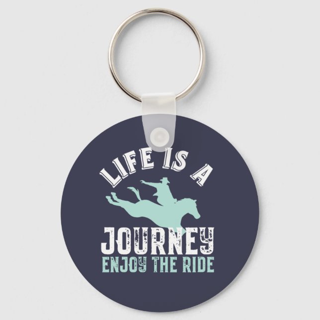 Porte-clés Citation Inspirationnelle Horseriding Profitez De  (Recto)