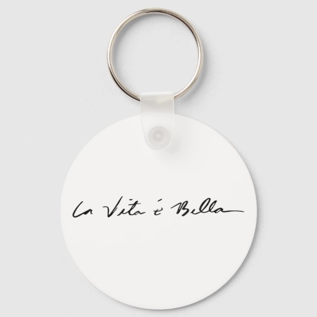 Porte-clés citation italienne la vita é bella (Recto)