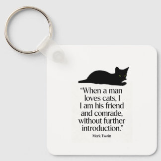 Porte-clés citation Mark Twain Chat