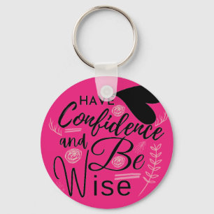 Porte-clés Citation motivante pour avoir confiance avec du te