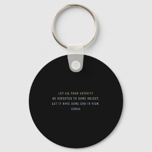Porte-clés Citation Motivationnelle De Seneca Sur Le Focus, L