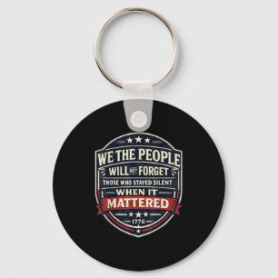 Porte-clés Citation patriotique anti Trump 1776 protestation